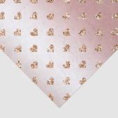 Blush Roos gouden glitter harten Tissuepapier (Detail)