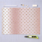 Blush Roos gouden glitter harten Tissuepapier (Craft)