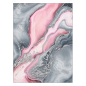 Blush roos marmer - pastelpinks, grijs en zilver tafelkleed (Voorkant)