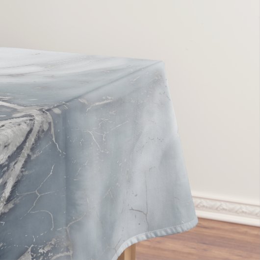Blush roos marmer - pastelpinks, grijs en zilver tafelkleed (Voorbeeld)