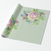 Blush Roos ompakken papier (Uitgerold)