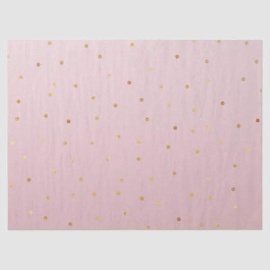 Blush Roos Pink Gold Confetti Sparkle Tissuepapier (Voorkant)