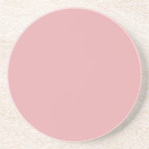 Blush Roos Roze Effen Kleur Klassiek Elegant Zandsteen Onderzetter