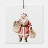 Blush Roos roze kerstboom Keramisch Ornament (Achterkant)
