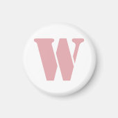 Blush Roos roze minimalistische familie Monogram L Magneet (Voorkant)