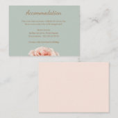 Blush roos sage bruiloft hotel behuizing kaart (Voorkant / Achterkant)