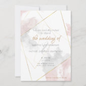 Blush Roos Silver Waterverf TheBarefootBride™ Kaart (Voorkant)