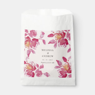 Blush Roos Waterverf Modern Bruiloft Bedankzakje