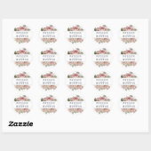 Blush Roos Wedding Ronde Sticker (Vel)