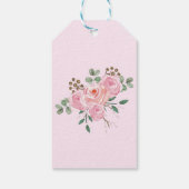 Blush Roos Woodland Forest Animals Verjaardagsdouc Cadeaulabel (Achterkant)