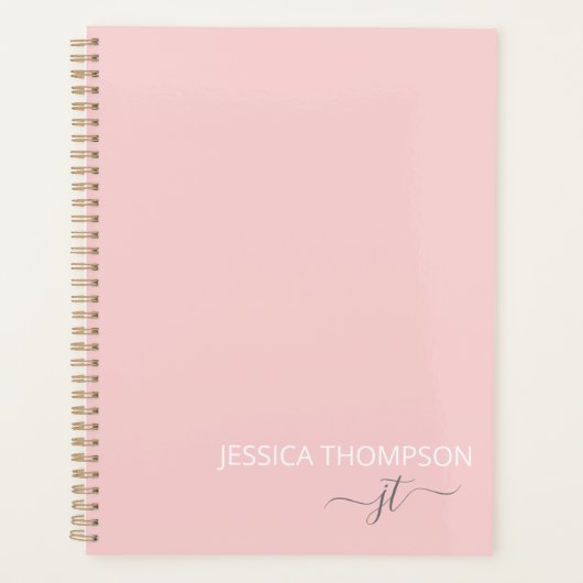Blush Rose 2025 Écriture Simple Monogramme Féminin (Devant)