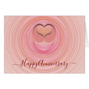 Blush Rose Abstrait Cœur 3D Personnalisé pour un A