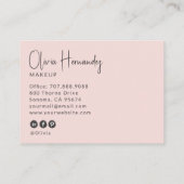Blush Rose Carte de Visite Maquillage Script 3 Pho (Dos)