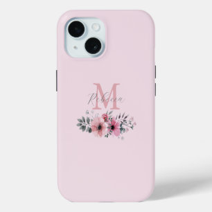Blush rose chic botanique aquarelle florale