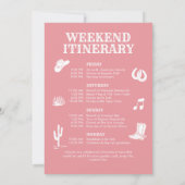 Blush rose Dernier Rodeo Cowgirl Invitation de bac (Dos)