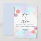 Blush Rose Elegance Wedding Invitation (Devant / Derrière)