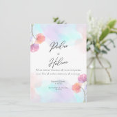 Blush Rose Elegance Wedding Invitation (Debout devant)