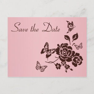 Blush rose et Brown floral Enregistrer la carte Da