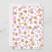 Blush rose et or 1er anniversaire Invitation (Dos)