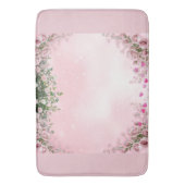 Blush Rose Floral Bathroom Mat (Voorkant Verticaal)