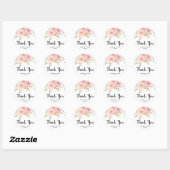 Blush rose Floral Chic Mariage Favoriser Stickers (Feuille)