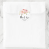 Blush rose Floral Chic Mariage Favoriser Stickers (Sac)