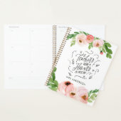 Blush rose floral merci enseignant cadeau (Devant avec enveloppe)