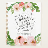 Blush rose floral merci enseignant cadeau  (Devant)