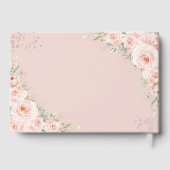 Blush rose Floral Rose Gold Memorial Funeral Photo (Verso)