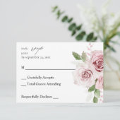 Blush Rose Floral sans Réponse de Repas (Debout devant)
