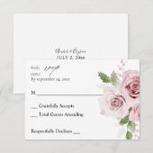 Blush Rose Floral sans Réponse de Repas (Devant / Derrière)