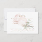 Blush Rose Floral Simple Mariage Carte RSVP  (Devant)