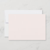 Blush Rose Floral Simple Mariage Carte RSVP  (Dos)