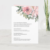 Blush Rose Florals Church Programme de mariage pli (Dos)