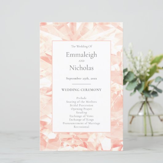 Blush Rose Gemstone programmes de mariage (Debout devant)