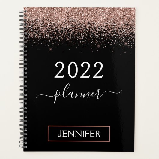Blush Rose Gold 2022 Monogram Pailleté Noir (Devant)