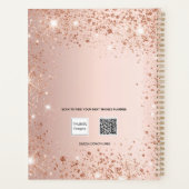 Blush rose gold glitter dust monogram name 2023 (Dos)