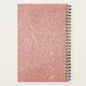 Blush Rose Gold Glitter Monogramme 2022 (Dos)
