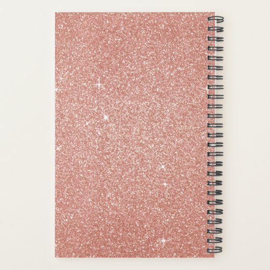 Blush Rose Gold Glitter Monogramme 2022 (Dos)