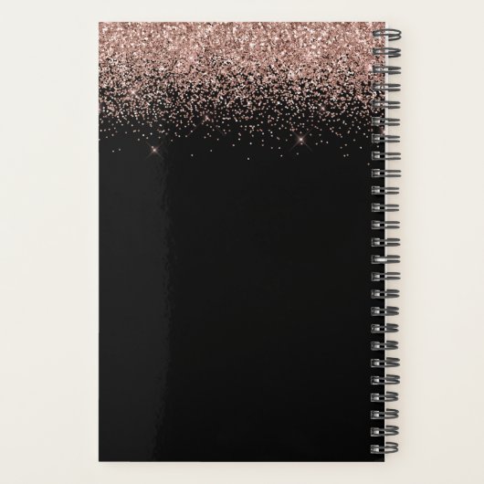 Blush Rose Gold Monogramme Pailleté Noir 2022 (Dos)