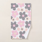 Blush Rose Grey Daisers Retro Dream #1 #retro #art (Serviette à main)