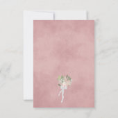 Blush Rose & Mauve Floral Amour & Merci Mariage (Dos)