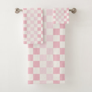 Blush Rose Moderne à Carreaux Motif