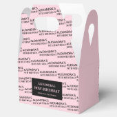 Blush rose Nom et âge Ballotins d'anniversaire (Ouvert)