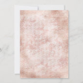 Blush Rose Or Anniversaire Fête Invitation (Dos)