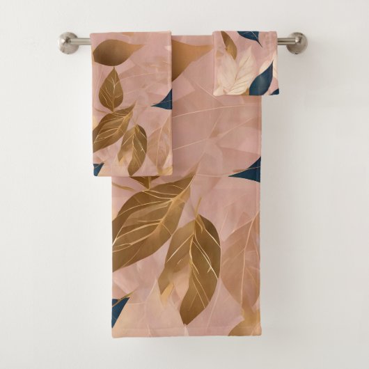 Blush Rose or Boho Feuilles Collection populaire (En situation)