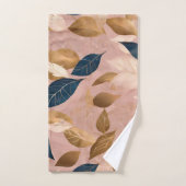 Blush Rose or Boho Feuilles Collection populaire (Serviette à main)