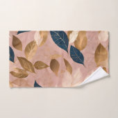 Blush Rose or Boho Feuilles Collection populaire (Serviette à main)
