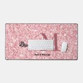Blush rose pailleté Monogram coiffure et maquillag (Clavier et souris)
