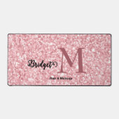 Blush rose pailleté Monogram coiffure et maquillag (Recto)